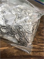 Silverplated fold over leaf bail. 500 pieces