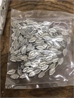 Silverplate 1 inch fold over leaf bales.