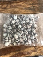 Gray with lavender swirl glass beads 2000 pieces