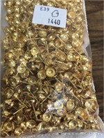 Gold plated earring post with 6 mm deep cup 1440
