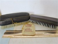 Neat shaving kit with razor & shoe polish brushes