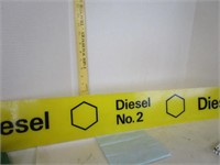 Sign; fiber glass diesel