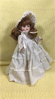 12” SHADERS CHINA DOLL all porcelain has stand