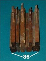 Five assorted hollow & round molding planes