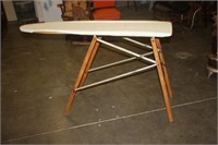 Vintage Wooden Ironing Board & Cover