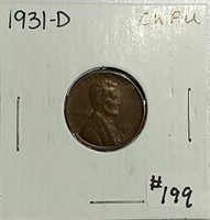 1931-D  Lincoln Cent  Ch AU