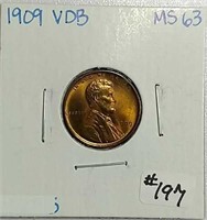 1909-VDB  Lincoln Cent  MS-63