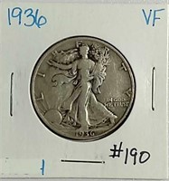 1936  Walking Liberty Half Dollar  VF