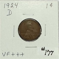 1924-D  Lincoln Cent   VF+