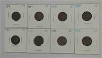 ( 8 )  Indian Head Cents  VF - XF