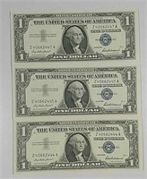 ( 6 )  1957  $1  Silver Certificates  Gem CU
