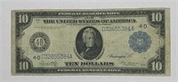 1914  $10 Federal Reserve Note  VG