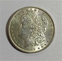 1889  Morgan Dollar   AU-50