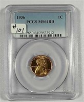1936  Lincoln Cent  PCGS MS-64 Red