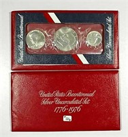 ( 2 ) US. Mint 3 pc. 1976 Bicentennial Silver sets