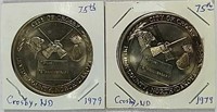 ( 2 ) 1979  75th Anniversary  Crosby, ND. Tokens