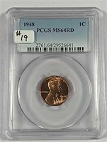1948  Lincoln Cent  PCGS MS-64 Red