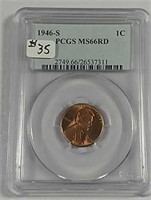 1946-S  Lincoln Cent  PCGS MS-66 Red