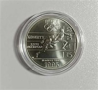 1995-D  XXVI Olympiad, Track & Field silver dollar