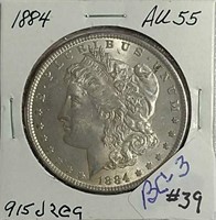 1884  Morgan Dollar  AU-55
