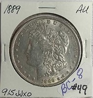 1889  Morgan Dollar  AU
