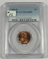 1949-D  Lincoln Cent  PCGS MS-65 Red