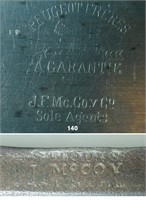 J.F. McCoy 10 1/2" drawknife & a scraper blade