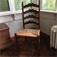 Ladderback Chair with Rush Seat