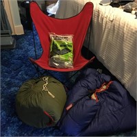 Sleeping Bags, Air Mattress & Folding Chair