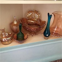 Pitche, Vases & Asst Glassware