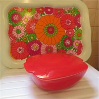 Pyrex & Retro Serving Tray