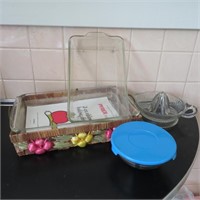Casserole Dishes, Orange Juicer & Glass Container