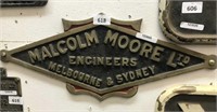MALCOLM MOORE LTD ENGINEERS PLATE