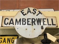"EAST CAMBERWELL" PLATFORM SIGN