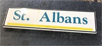 "ST.ALBANS" ENAMEL STATION SIGN