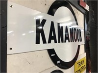 "KANANOOK" BULLSEYE STATION ENAMEL SIGN