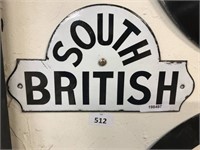 "SOUTH BRITISH" ENAMEL SIGN