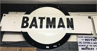 "BATMAN"  BULLSEYE STATION ENAMEL SIGN