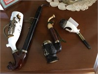 Lot of three Smoking pipes. Antique.