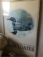 Glenn Loates framed poster print. Signed.
