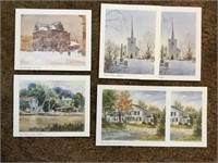 Lot of six Carolyn Curtis prints. Two are