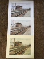 Three prints of the BX Tower, St. Thomas. Signed