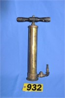 Vintage brass tire pump