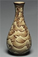 A SONG DYNASTY JIZHOU PAINTED WAVE VASE