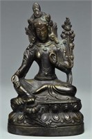 A MING DYNASTY BRONZE FIGURE OF TARA