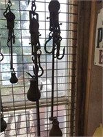 3 HANGING BUTCHER SCALES