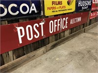 "POST OFFICE ALECTOWN" ENAMEL SIGN
