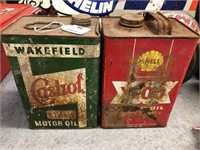 CASTROL WAKEFIELD MOTOR OIL TIN & SHELL