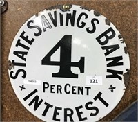 STATE SAVINGS BANK 4 PER CENT INTEREST