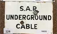S.A.R. UNDERGROUND CABLE SIGN